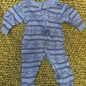 Blue western baby Onesie